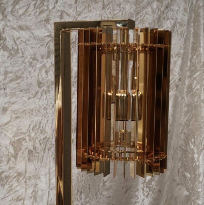 vintage table lamp in brass and glass 2000 4096