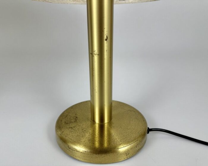 vintage table lamps in glass and brass by peill putzler 1970s set of 2 4