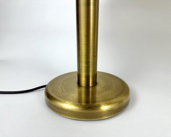 vintage table lamps in glass and brass by peill putzler 1970s set of 2 5