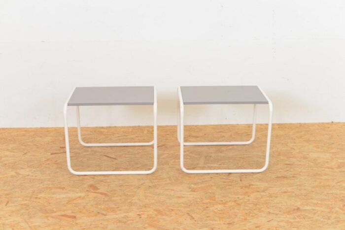 vintage tubular steel side tables set of 2 2