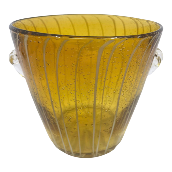 vintage veninni for disaronno murano amber glass bowl 9012