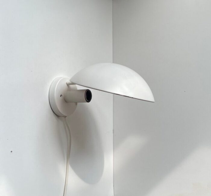 vintage white ph hat wall sconce by poul henningsen for louis poulsen 1970s 2