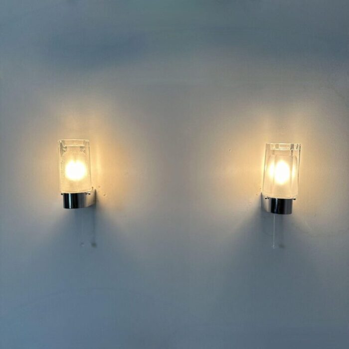 wall lamps sconce from limburg glashuette 1970s set of 2 2