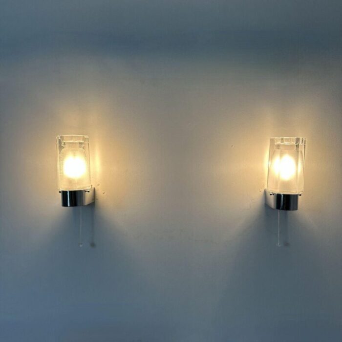 wall lamps sconce from limburg glashuette 1970s set of 2 4