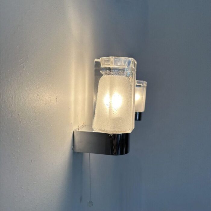 wall lamps sconce from limburg glashuette 1970s set of 2 5