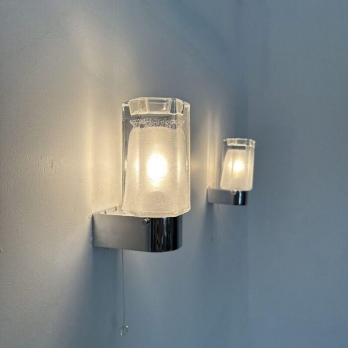 wall lamps sconce from limburg glashuette 1970s set of 2 6