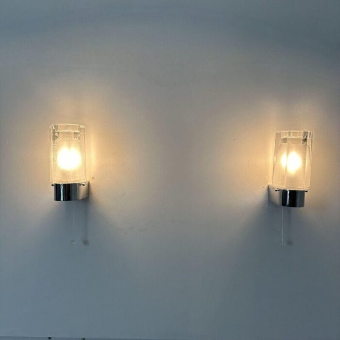 wall lamps sconce from limburg glashuette 1970s set of 2 9