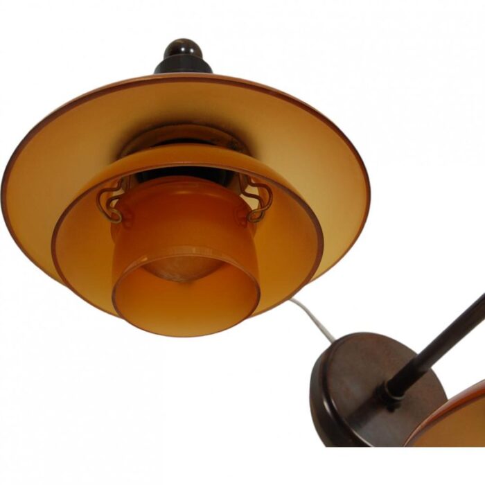 wall lamps with amber glass shades from poul henningsen 1940s 9