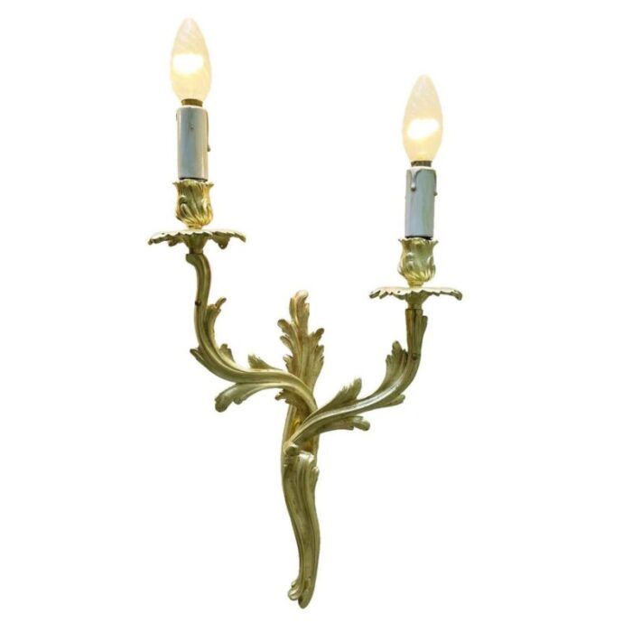 wall lights in gilt bronze set of 4 3