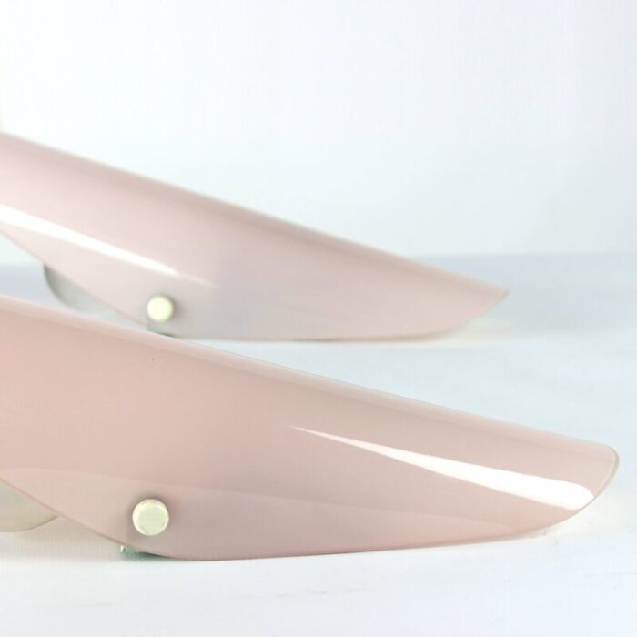 wall lights in pink glass 1960s set of 2 5