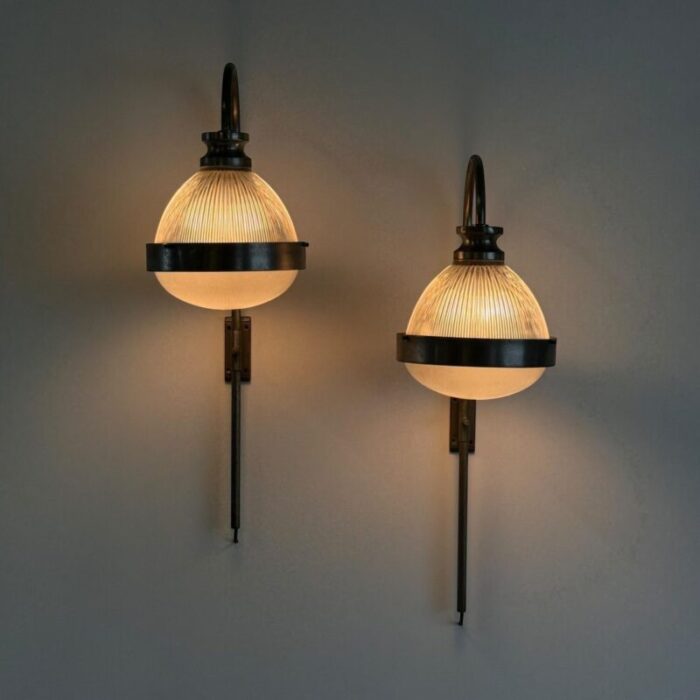 wall sconces by sergio mazza for artemide 1960s set of 2 2