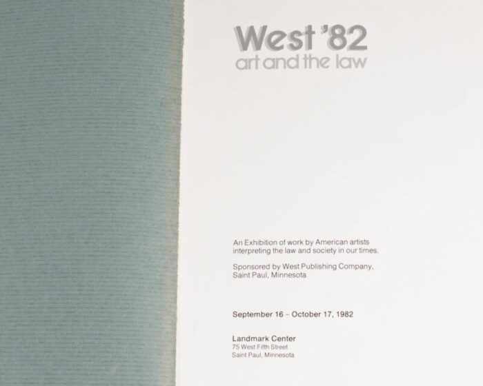 west 82 art and the law 1982 exhibition catalogue by gerard l cafesijan 1327