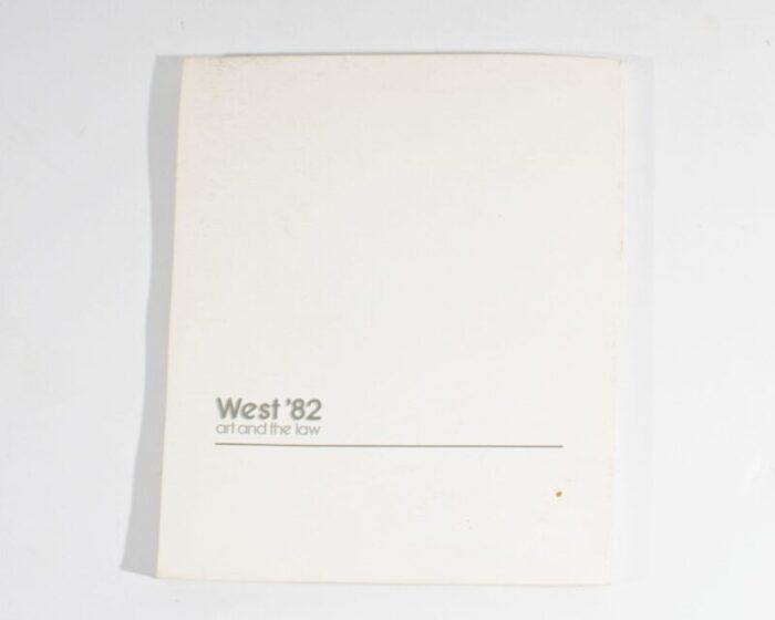 west 82 art and the law 1982 exhibition catalogue by gerard l cafesijan 6875