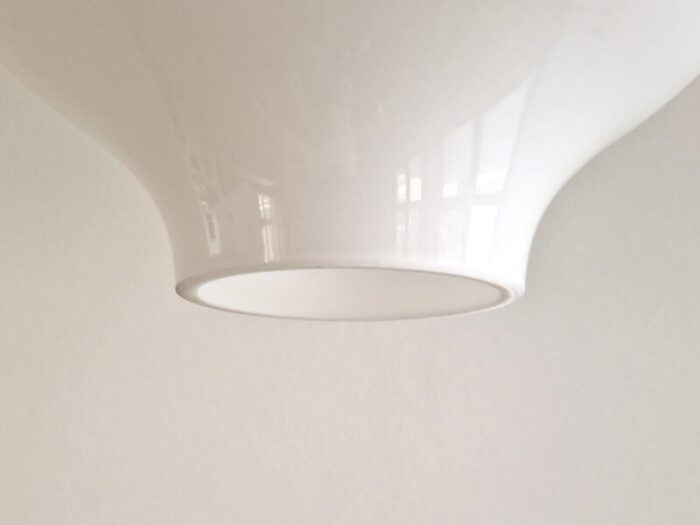 white glass pendant lamp by hans agne jakobsson for staff leuchten 1970s 4