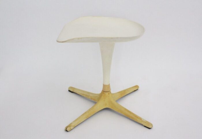 white stool by luigi colani for lusch 1970s 1