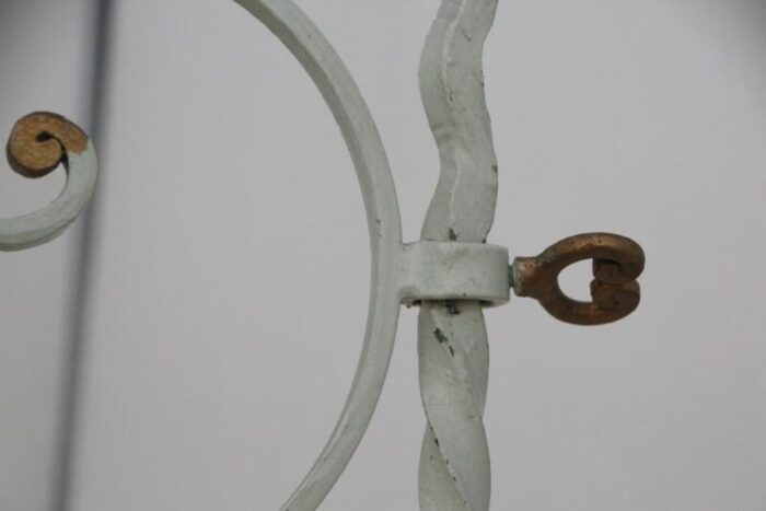 wrought iron floor lamp attributed to gilbert poillerat france 1950s 2982