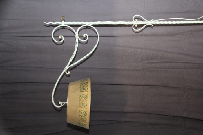 wrought iron floor lamp attributed to gilbert poillerat france 1950s 5377